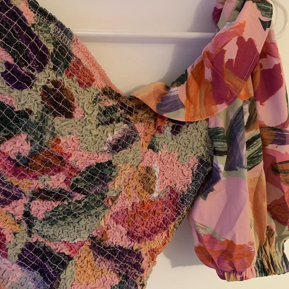 Shein Floral One shoulder crop top - Picture 5 of 5